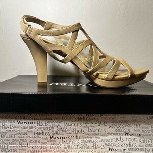 Naturalizer Gold Strappy Heels